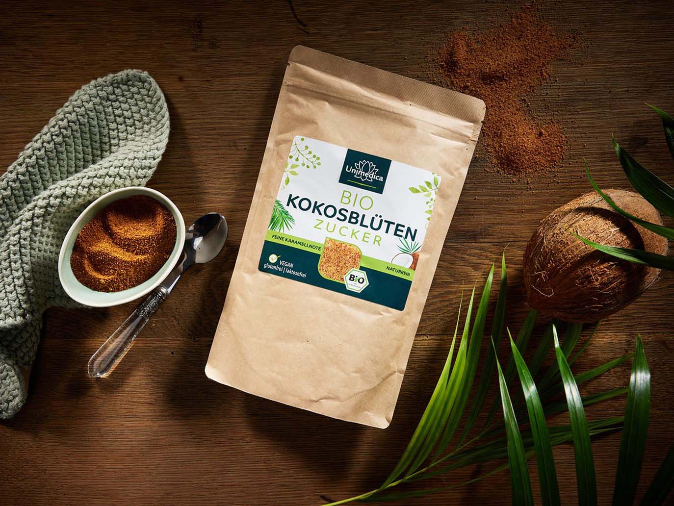 Bio Kokosblütenzucker - naturrein - 500 g - von Unimedica